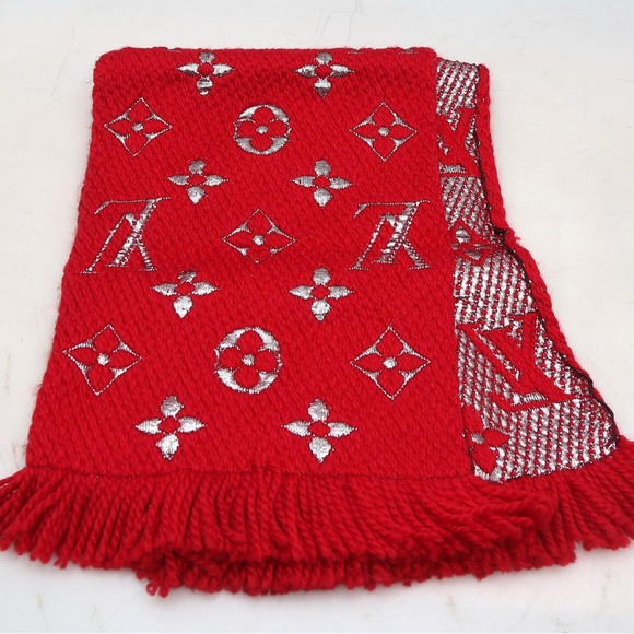 Louis Vuitton Red Scarf with Silver Accents - Picture 2 of 3